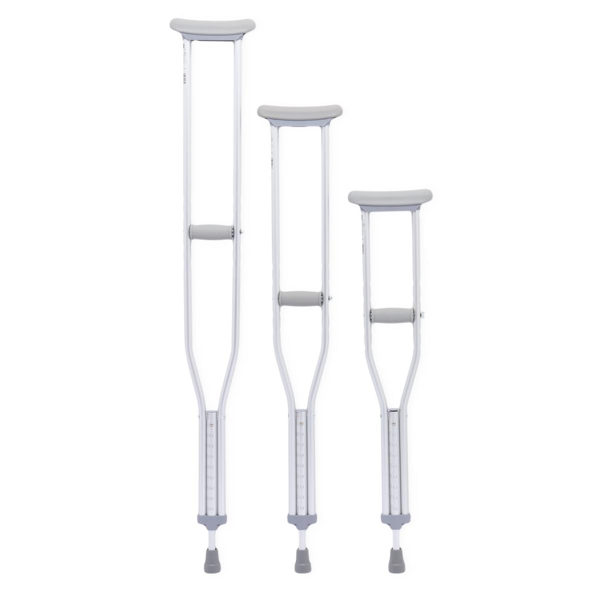Adjustable medical crutches.