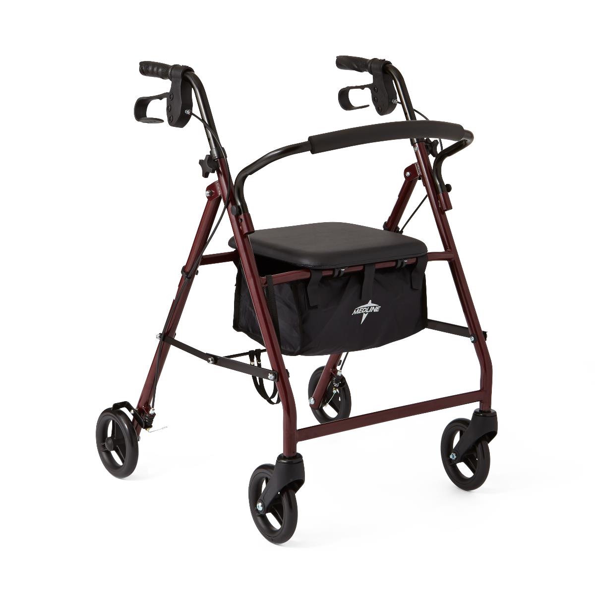 Rollator walker with seat.